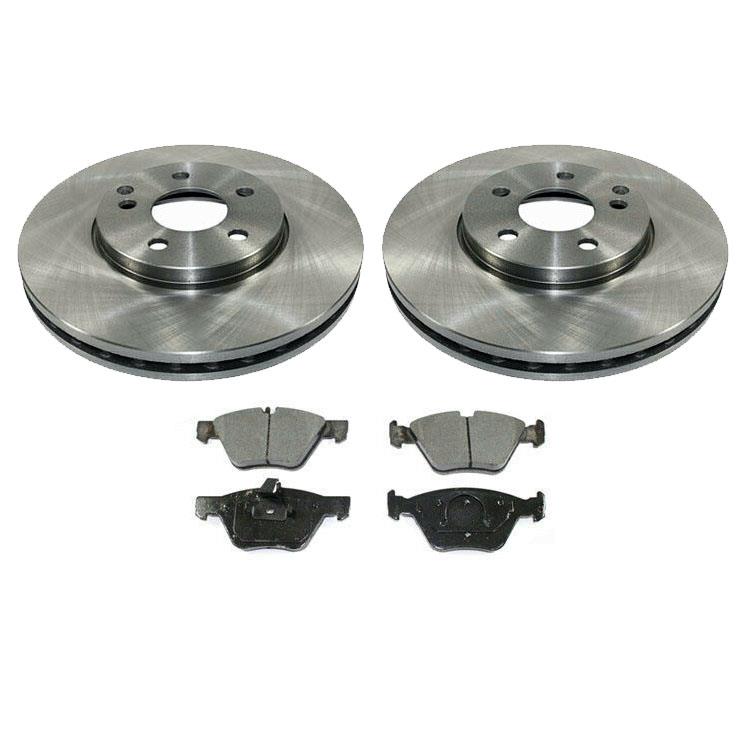 Front Rotors & Brake Pads for Mercedes-Benz E320 4 Matic 04-05 All Wheel Drive