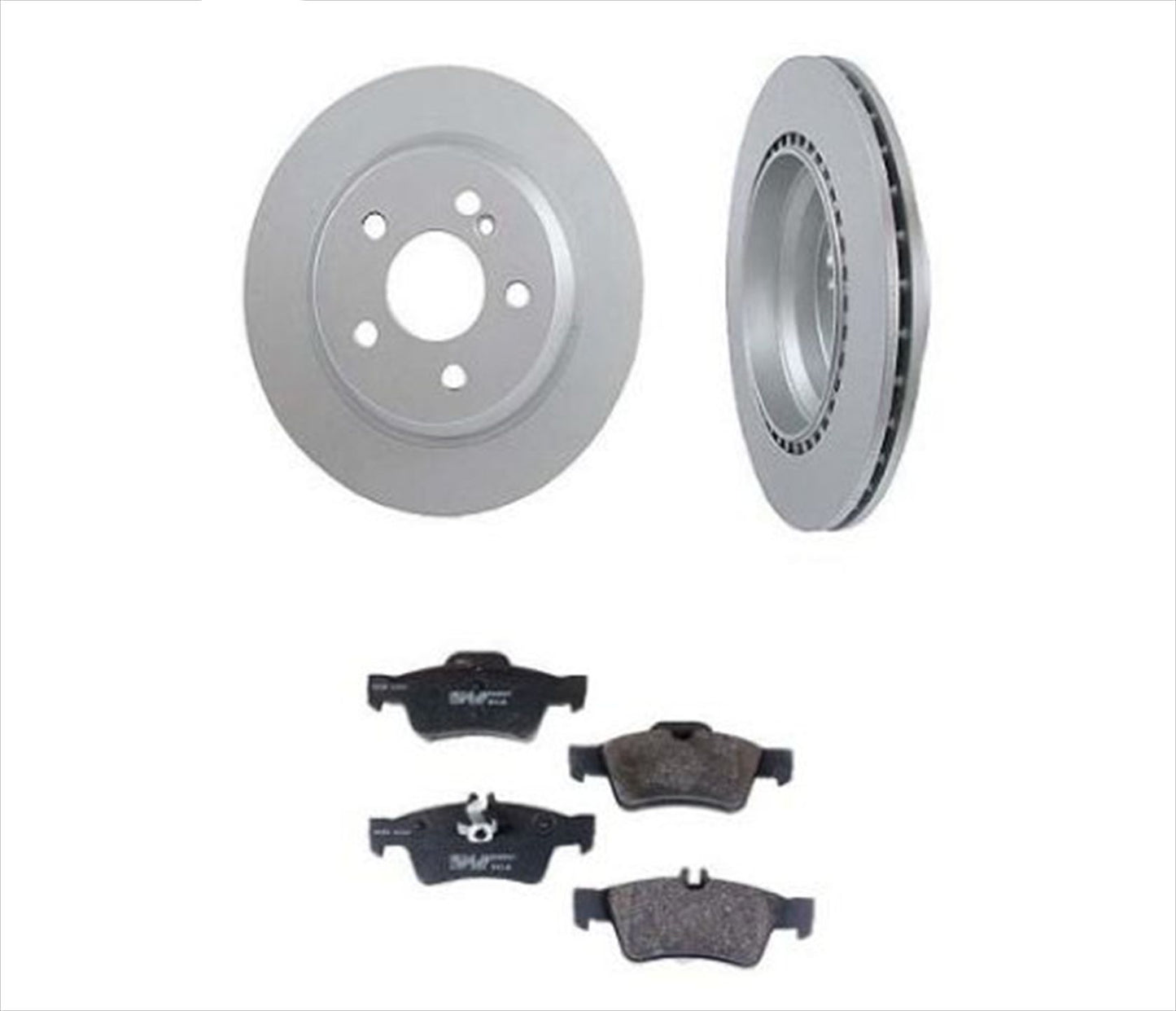 For 03-05 Mercedes E320 REAR Brake Rotors Pads WITH SOLID REAR NON 4MATIC