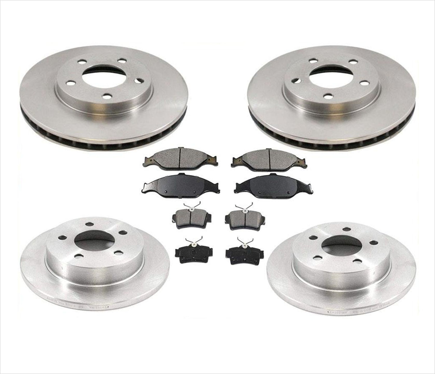 Rotores de freno delantero y trasero y pastillas de freno de cerámica para FORD Mustang 1999-2004