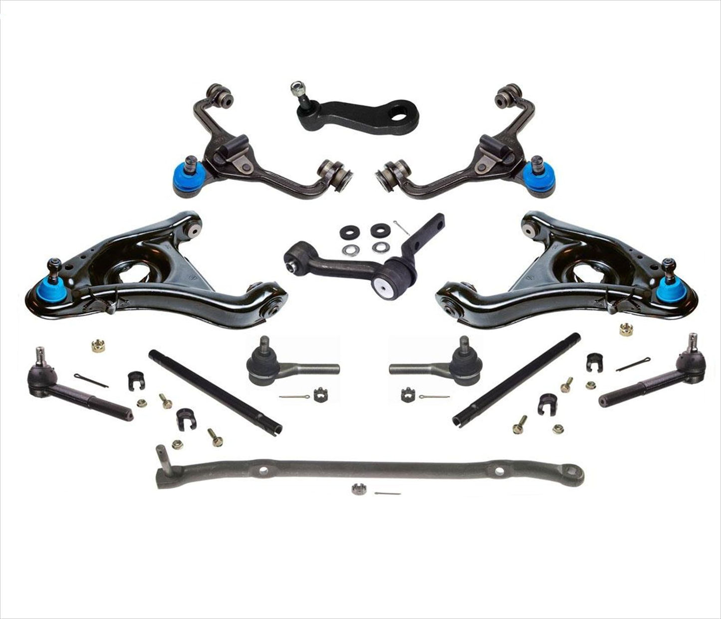95-02 Town Car Marquis Crown Victoria Control Arms Ball Joint Tie Rod Idler 13Pc