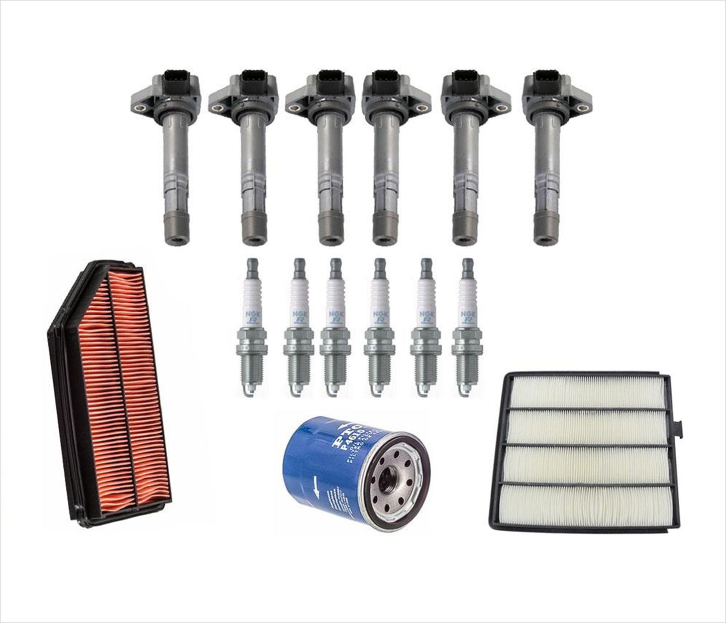Spark Plug Ignition Coils Oil Cabin Air Filter for Honda Pilot 2003 2004 2008