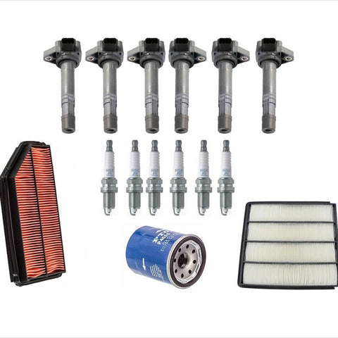 6 bujías 6 bobinas de encendido filtro de aire de cabina de aceite para Honda Pilot 15pc 03-08
