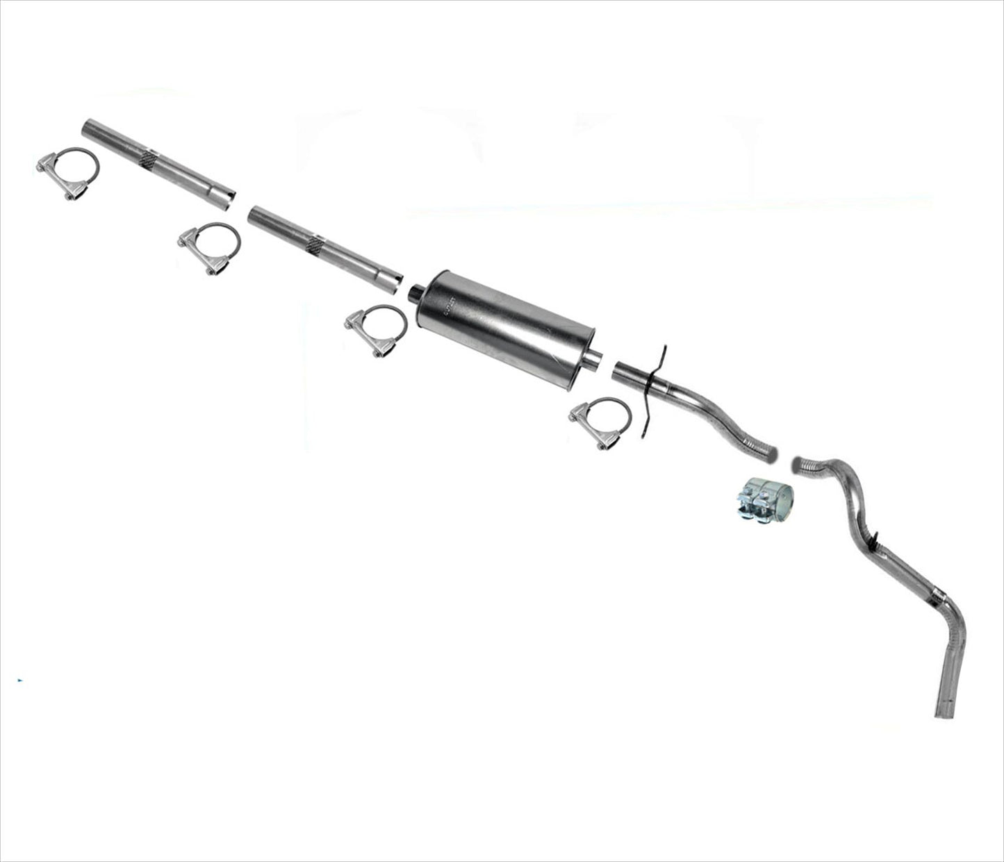 Sistema de escape silenciador para Ford F150 98-01 4.2L 4.6L 5.4L 120" y 139" Base de rueda