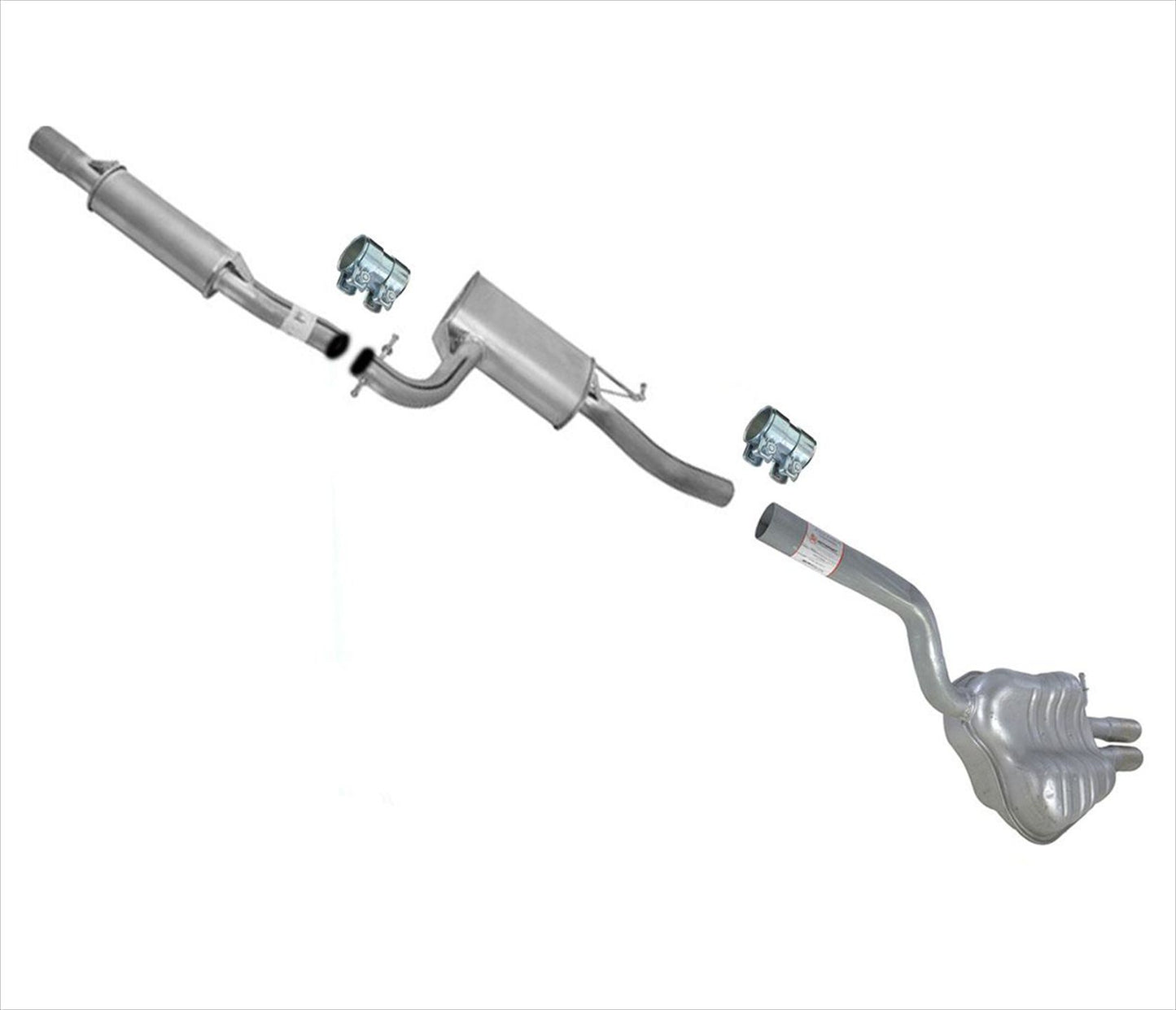 Middle Resonator & Rear Muffler for Volkswagen Jetta 2.5L 2005 2008 2009 2010