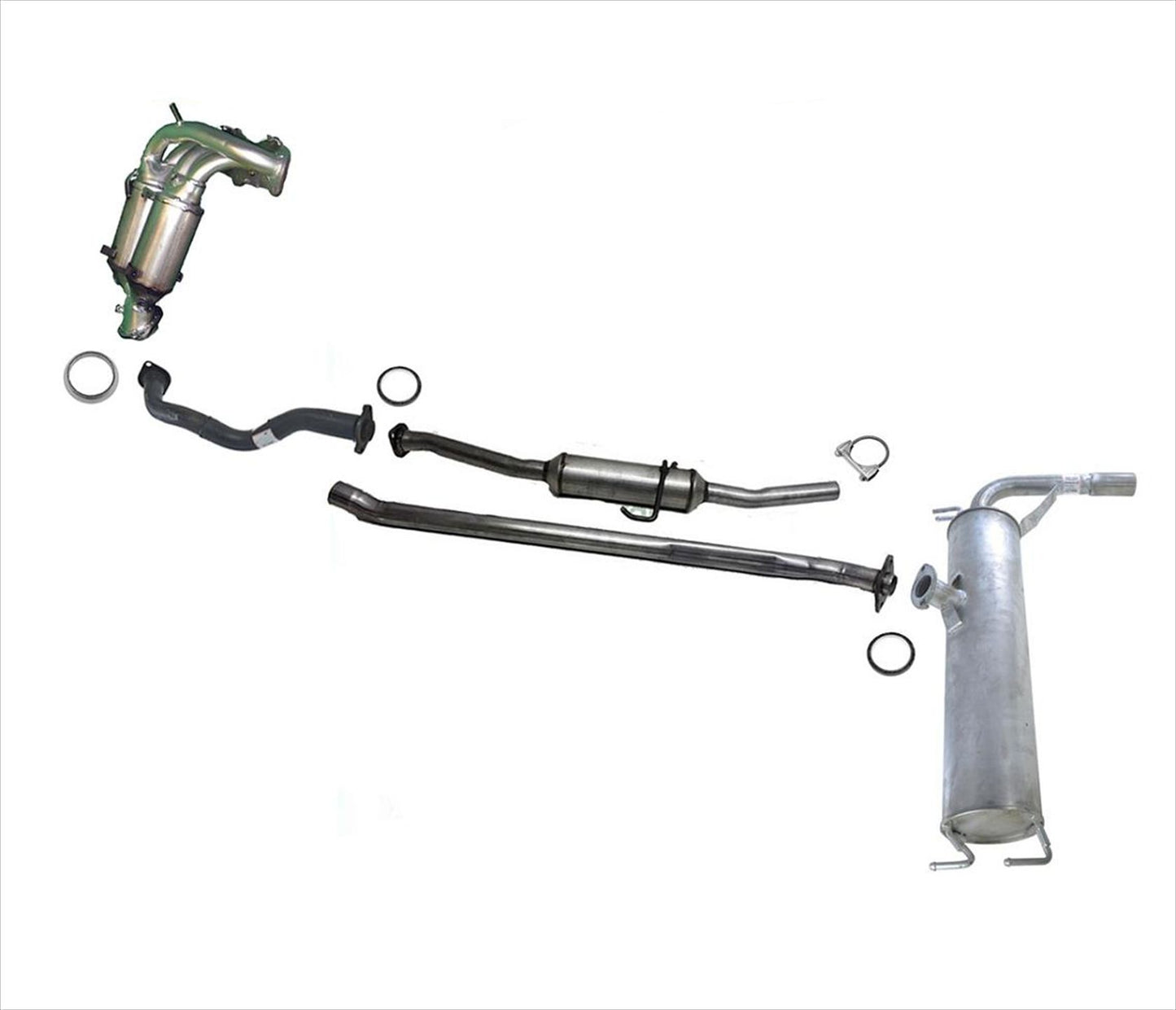 Catalytic Converter Pipe Resonator Muffler Exhaust System For Toyota RAV4 01-03
