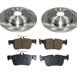 Rear Brake Disc Rotor Rotors & Brake Ceramic Pad Pads for 2013-2014 Ford Fusion