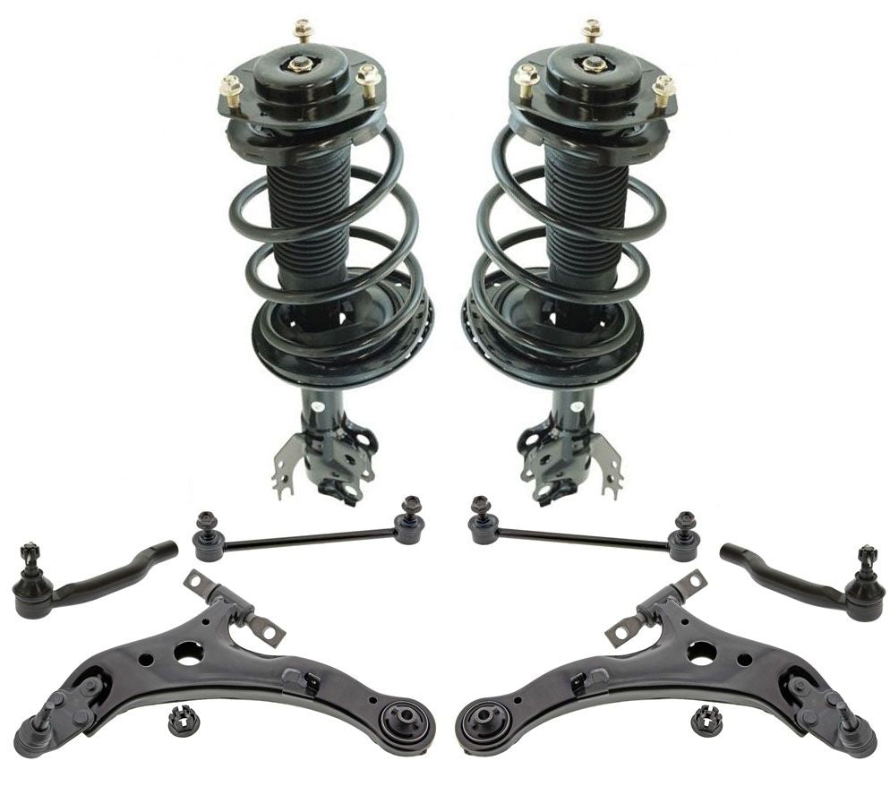 Front Coil Struts Lower Control Arms & Tie Rods for Toyota Camry 2012-2017