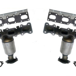 Fits 13-19 Ford Explorer Non Turbo (2) New Frt & Rr Manifold Catalytic Converter