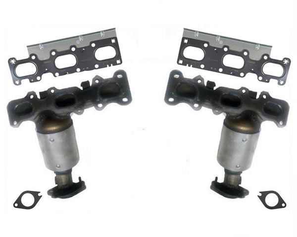 Fits 13-19 Ford Explorer Non Turbo (2) New Frt & Rr Manifold Catalytic Converter