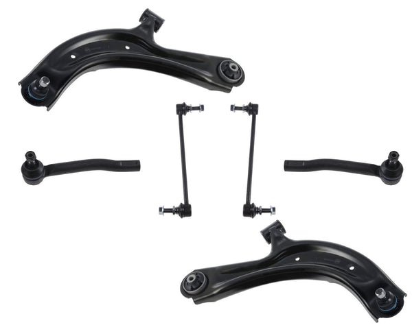 Front Lower Control Arms Outer Tie Rods and Links For Nissan Sentra 2013-2019