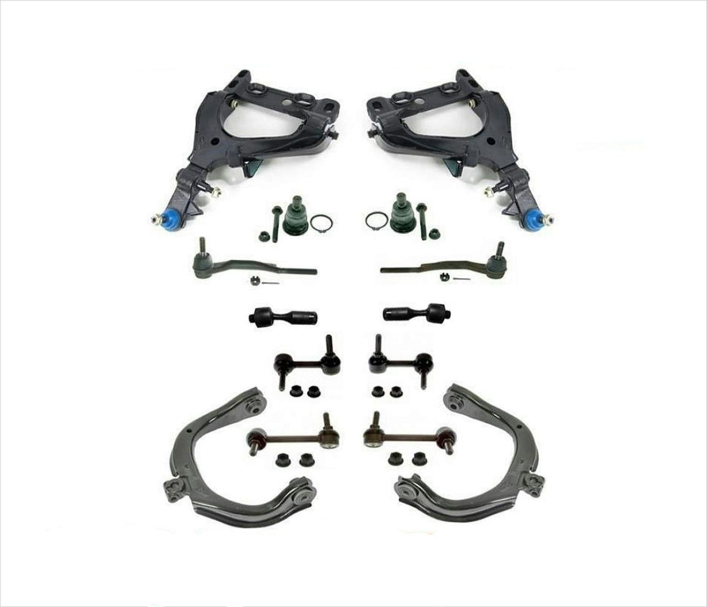 Kit de dirección y suspensión de 14 piezas con brazos de control 02-03 Trailblazer + Envoy
