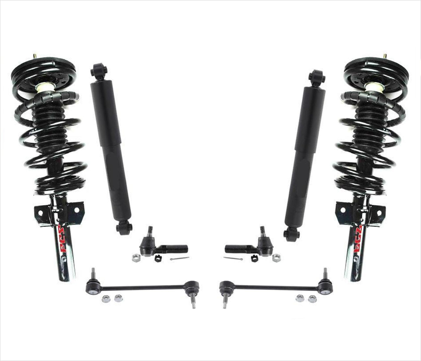 Front Struts Sway Bar Links Tie Rods and Rear Shocks for Ford Windstar 95-03