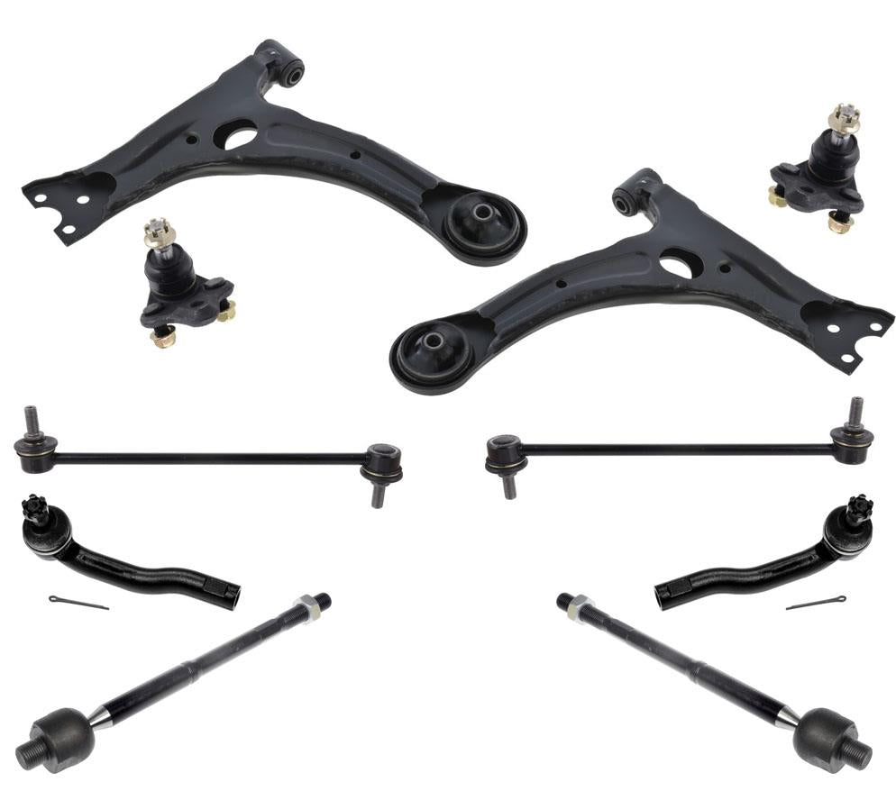 Front Lower Control Arms with Ball Joints & Tie Rods for Toyota Prius 01-03
