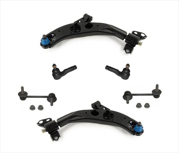 For Mazda 98-02 626 Front Control Arm Ball Joint Tie Rods Sway Bar Links 6pc