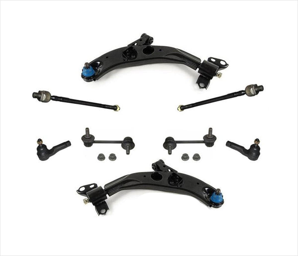 For Mazda 98-02 626 Front Control Arm Ball Joint Tie Rods Sway Bar Links 8pc