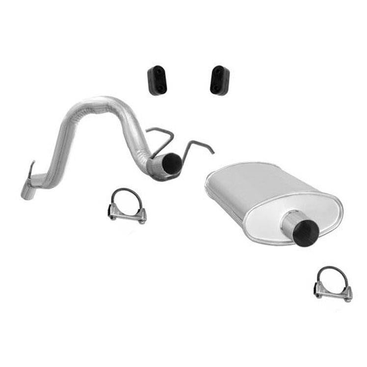 Middle Muffler and Tail Pipe with Clamps for Jeep Wrangler 2.5L 1987-1990