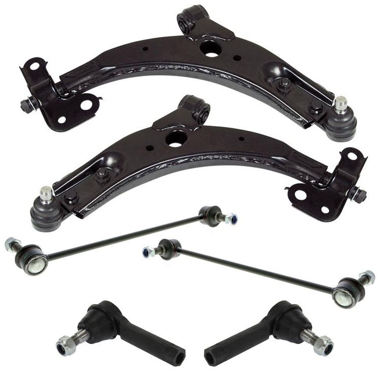 Brazos de control inferiores delanteros, varillas de amarre, barras estabilizadoras para KIA Spectra 00-04, kit de 6 piezas