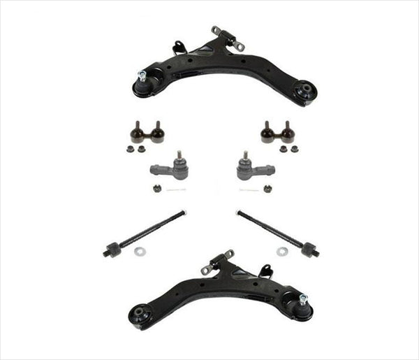 Front Control Arms Sway Bars Inner & Outer Tie Rods for Hyundai Elantra 01-06