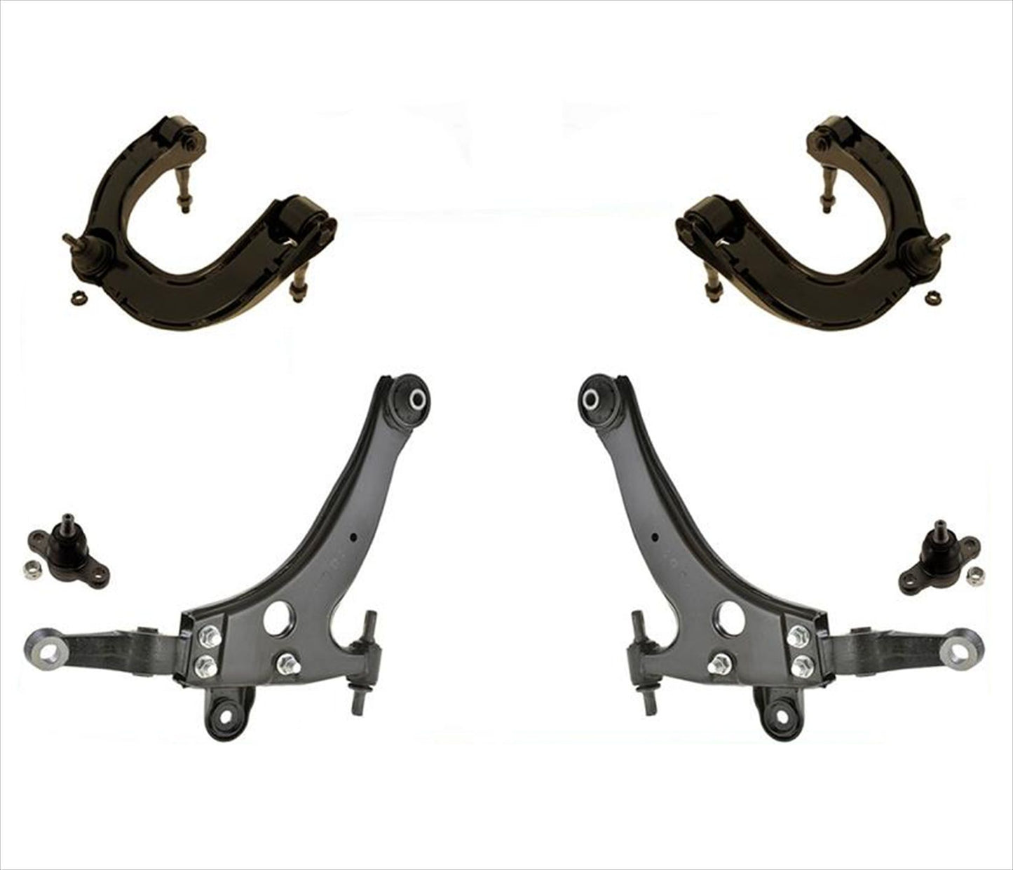Fits 02-05 Sonata XG350 Upper & Lower Control Arm Ball Joints Bushings 6Pc Kit