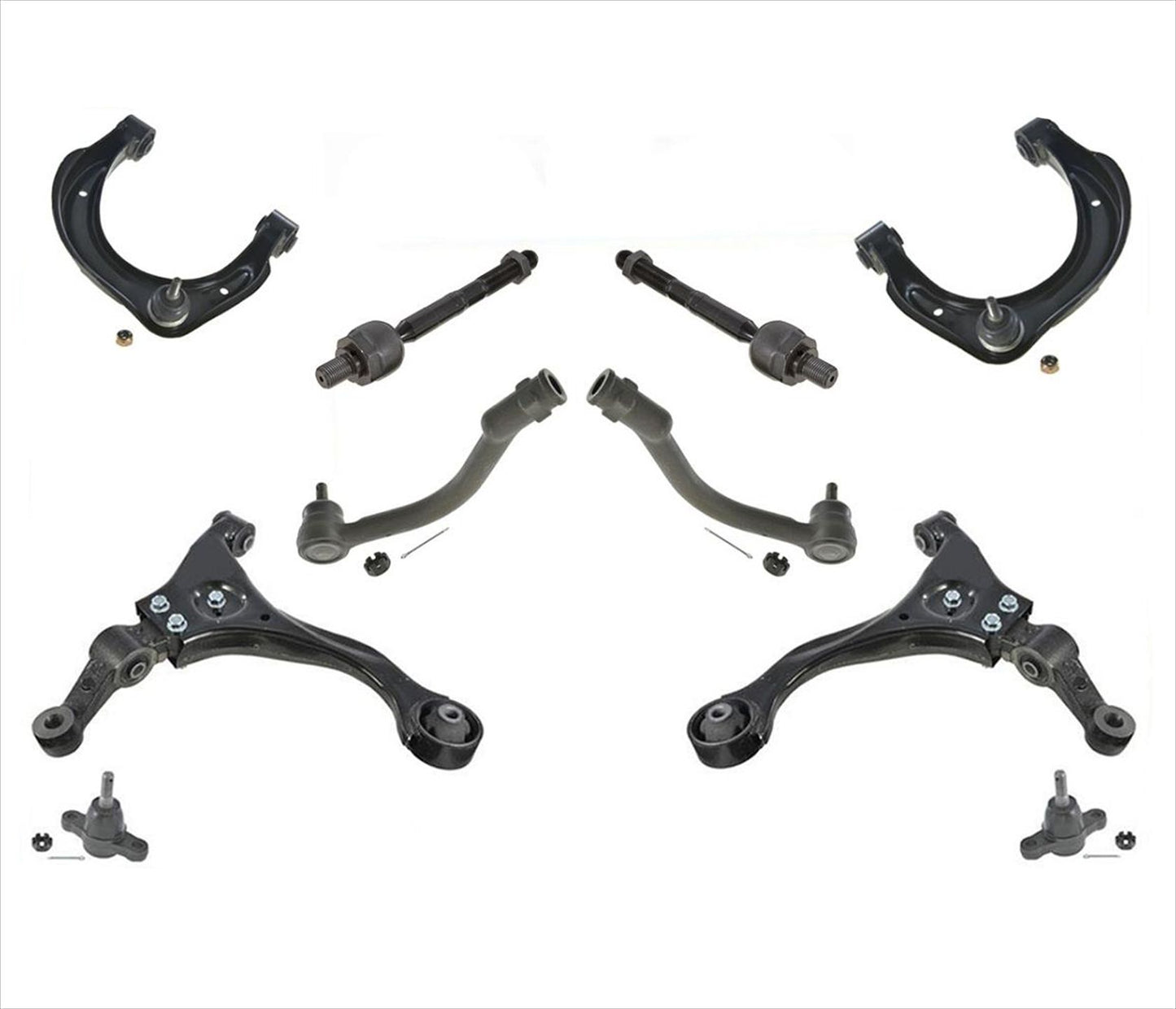 10 Pcs Chassis Kit Upper & Lower Control Arm with Ball Joints for Sonata 06-08