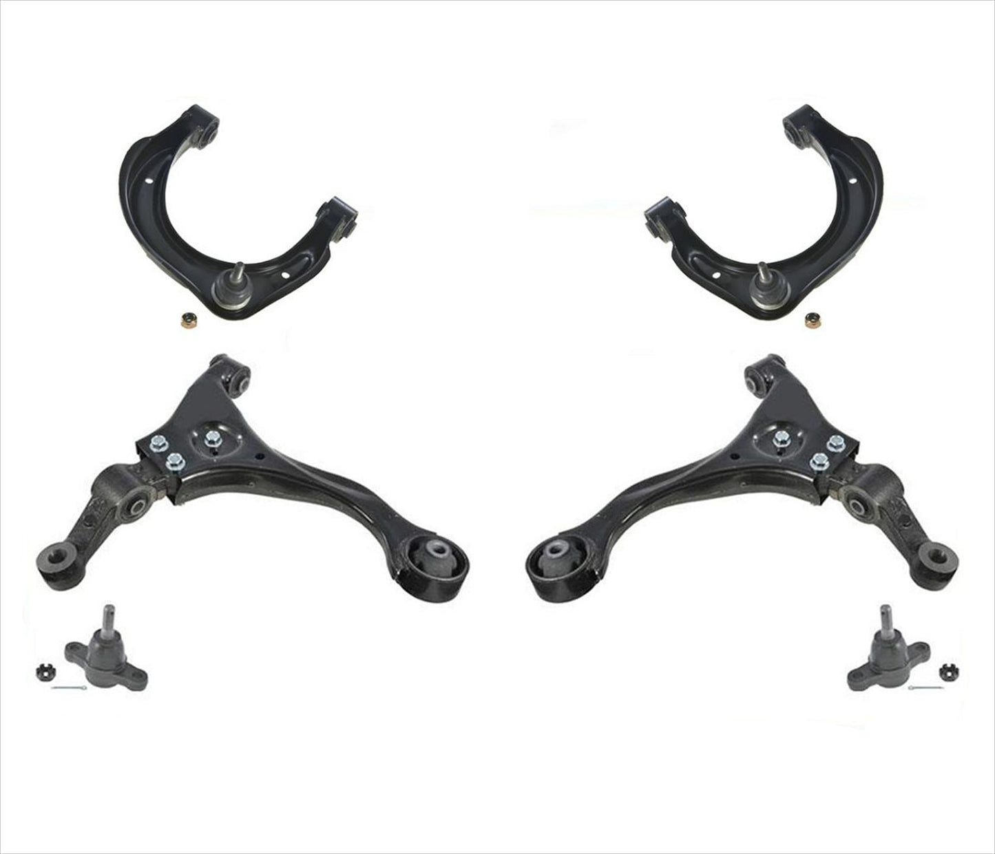 6 Pcs Chassis Kit Upper & Lower Control Arm with Ball Joints for Sonata 06-10