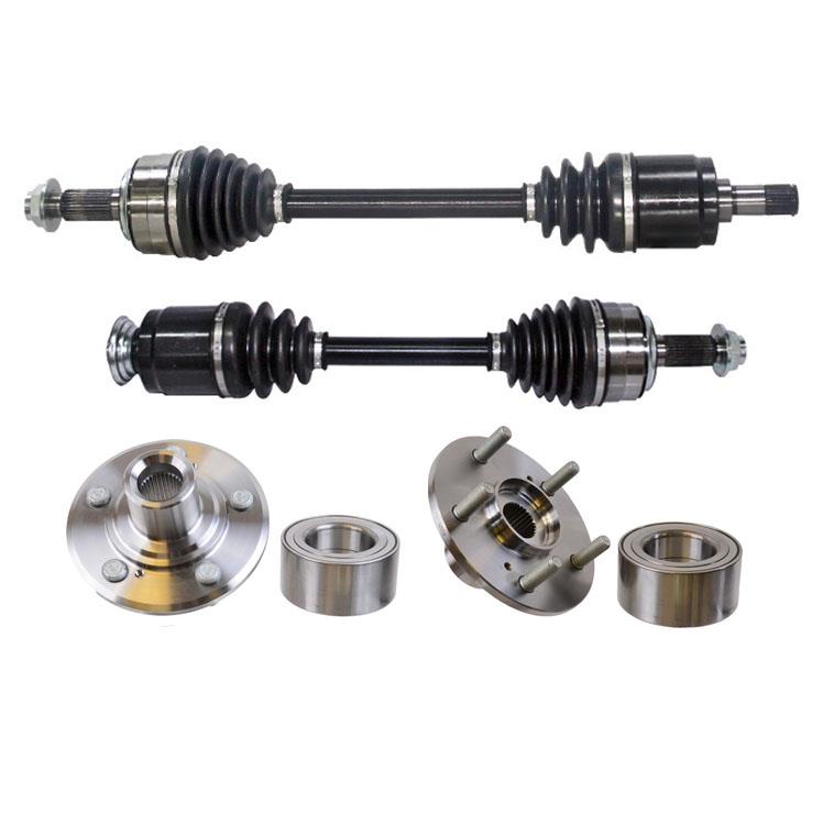 Front Wheel Hub Bearings and CV Shaft Axles for Honda CR-V 2007-2011 4PC Kit