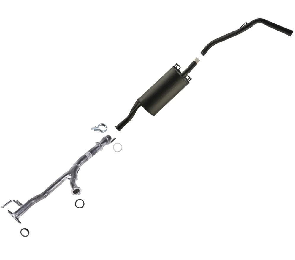 Silenciador de tubo de escape trasero Y y tubo de escape para Toyota Tundra 2005-2006 4.0L SOLAMENTE