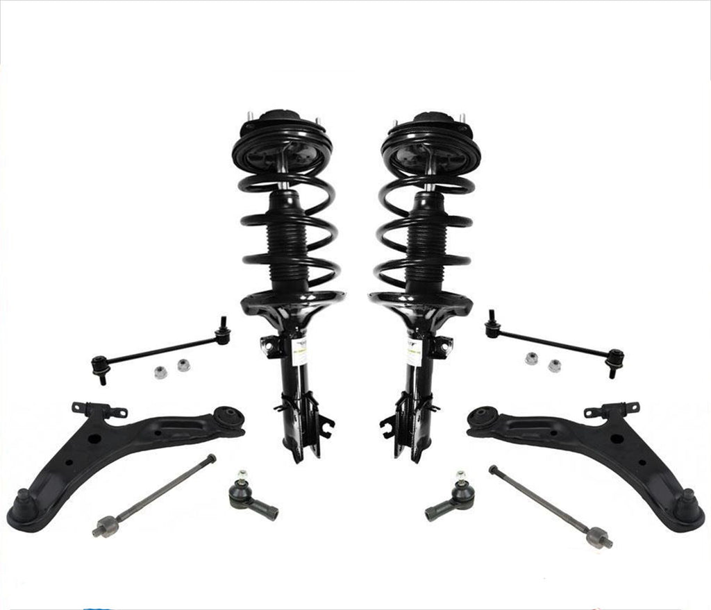 Front Coil Spring Struts + Control Arms + Chassis Kit for 01