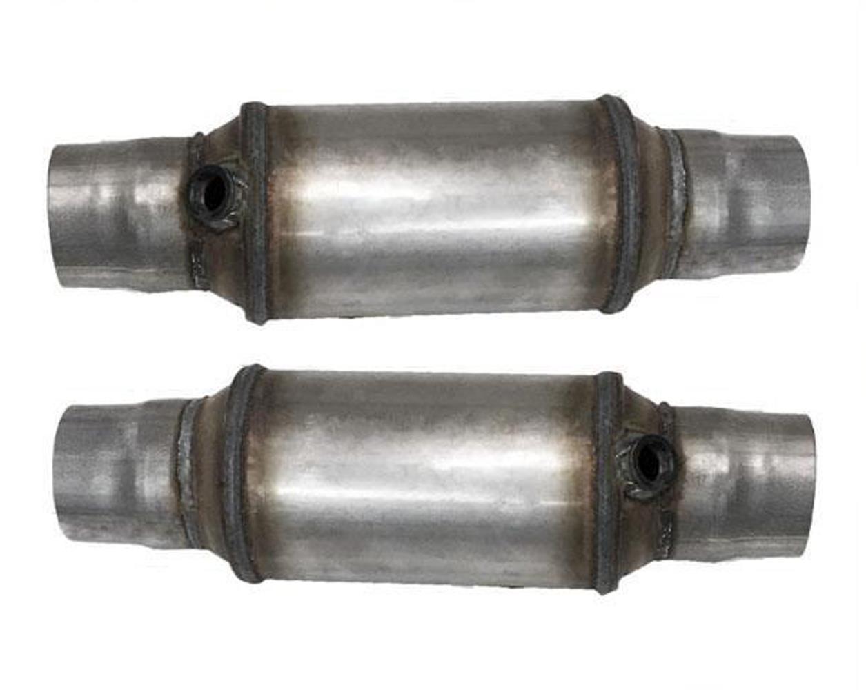 Universal Round OBD II 15 Inch 2.00 ID (2) Catalytic Converters Made in USA