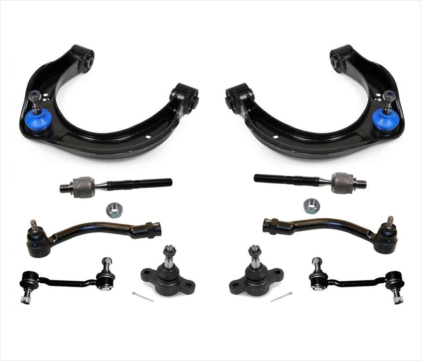 Fits 2007-2008 Sonata Control Arms Ball Joints Tie Rods Sway Bar 10Pc Kt