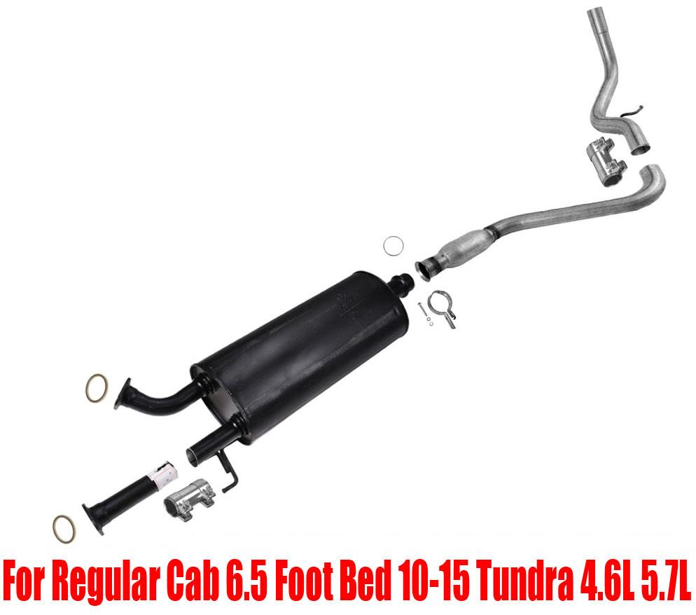 Tubo de escape silenciador para Toyota Tundra 4.6L 5.7L 6.5 pies cama regular 10-15