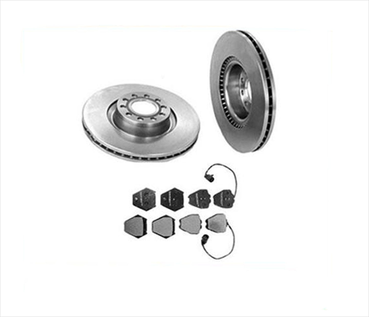 Front Brake Rotors & Ceramic Pads for 01-03 Audi A8 Quattro 323MM 12.75 Inch