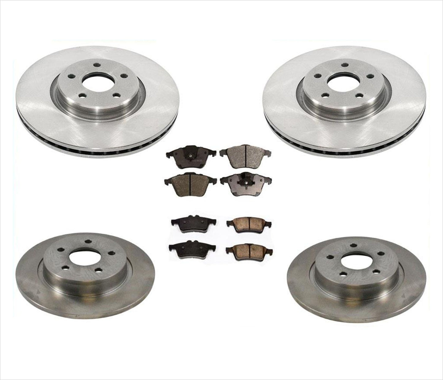 Para 05-11 S40 2.5L Turbo Volvo con kit de freno delantero y trasero más grande de 320 mm SOLAMENTE, 6 piezas