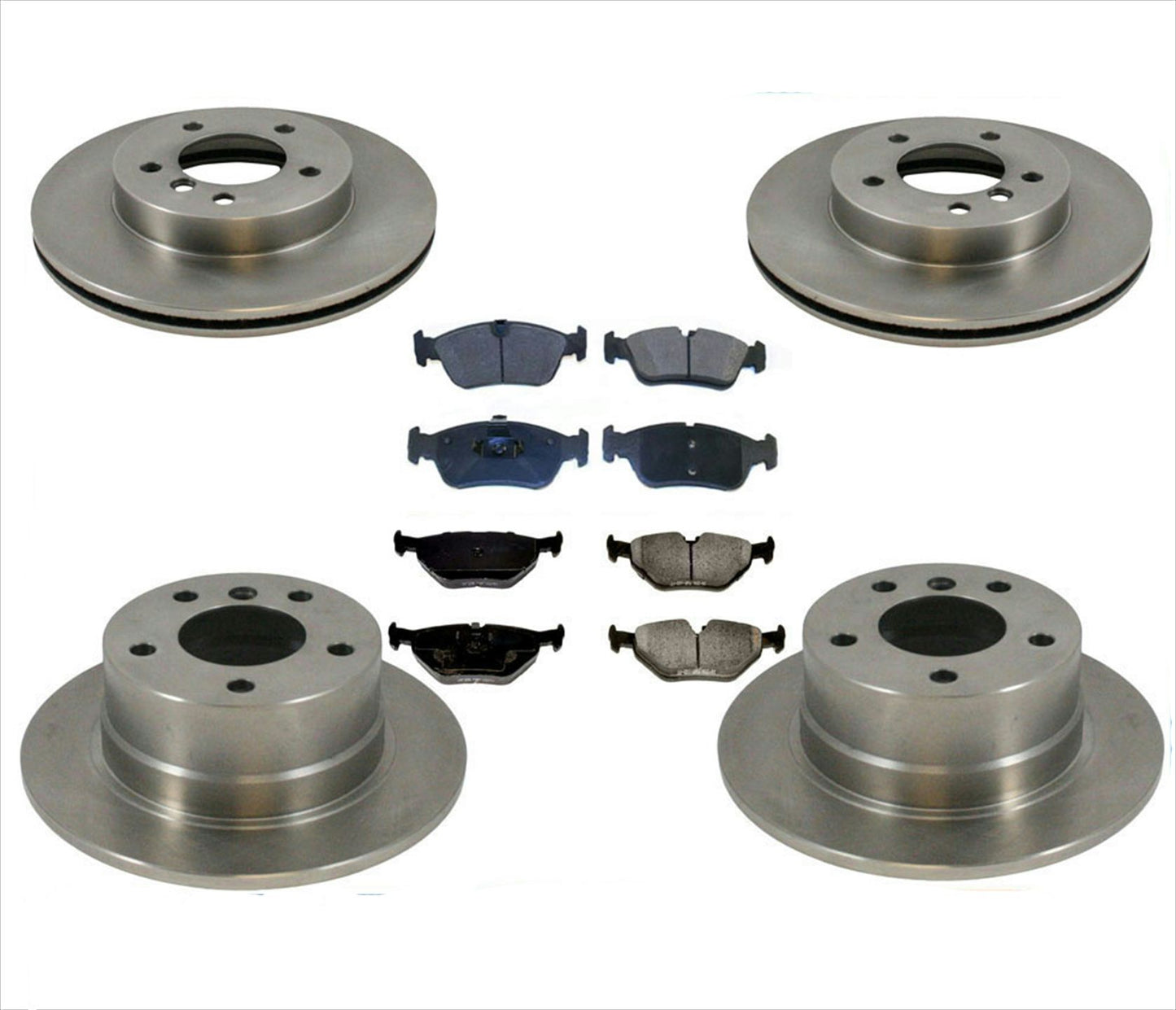 Front & Rear Disc Brake Rotors & Brake Pads for 2001-2002 BMW Z3 Coupe 3.0L