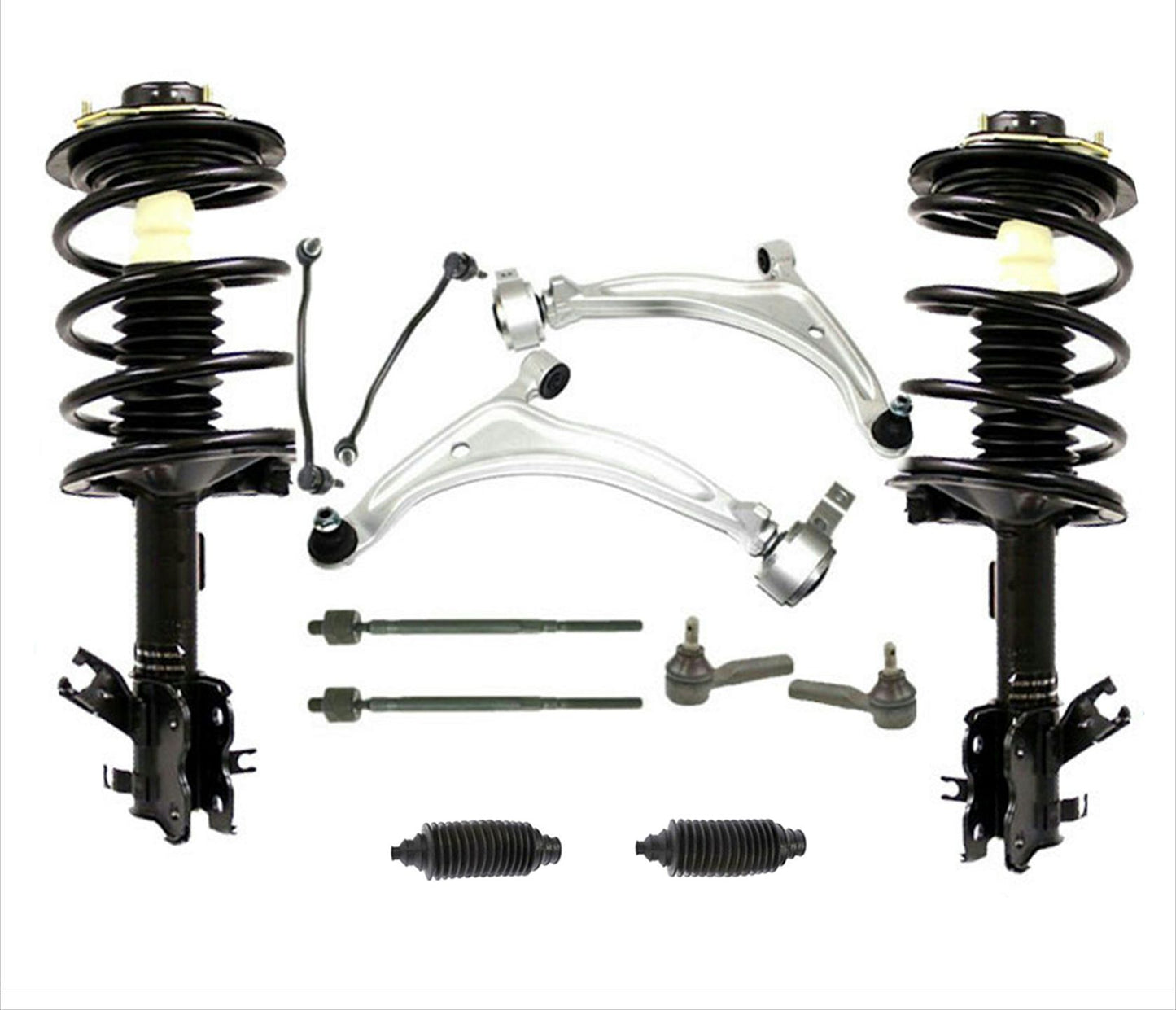 Kit completo de brazo de control delantero L y R de 10 piezas, puntales de resorte para Altima 02-06 3.5L SE