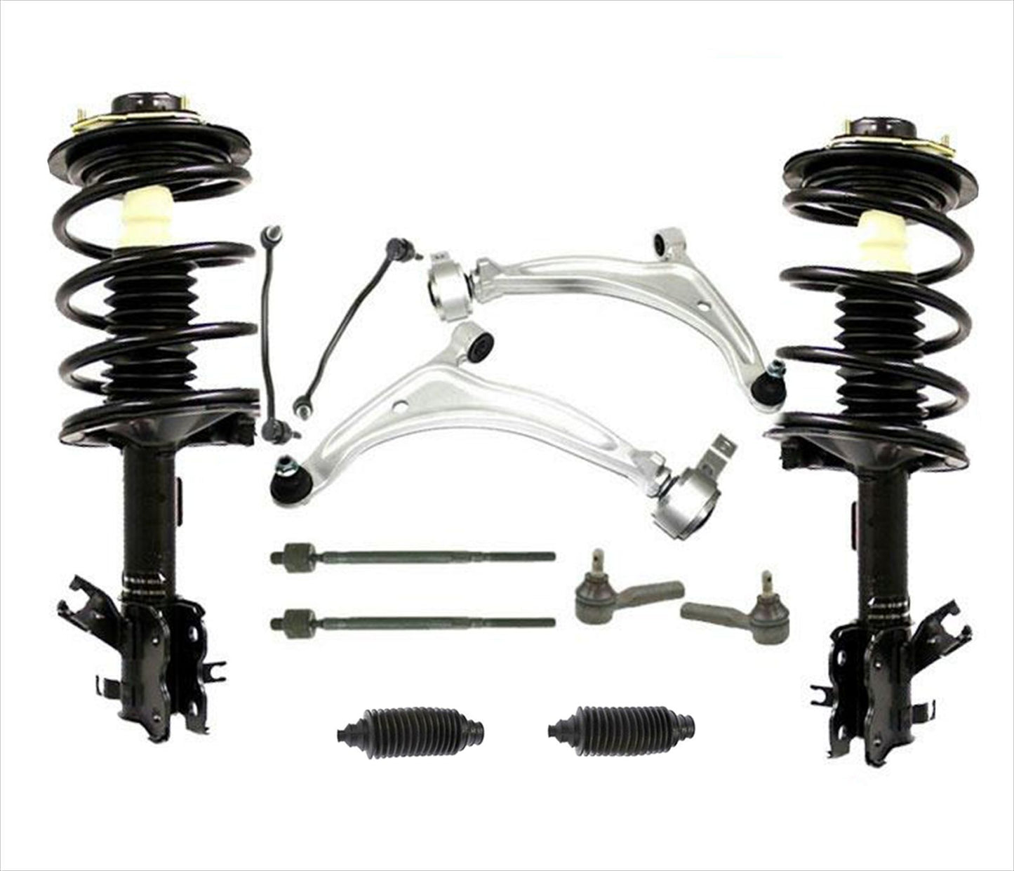 10pc Complete Front L & R Control Arm Kit Spring Struts for Altima 02-06 2.5L