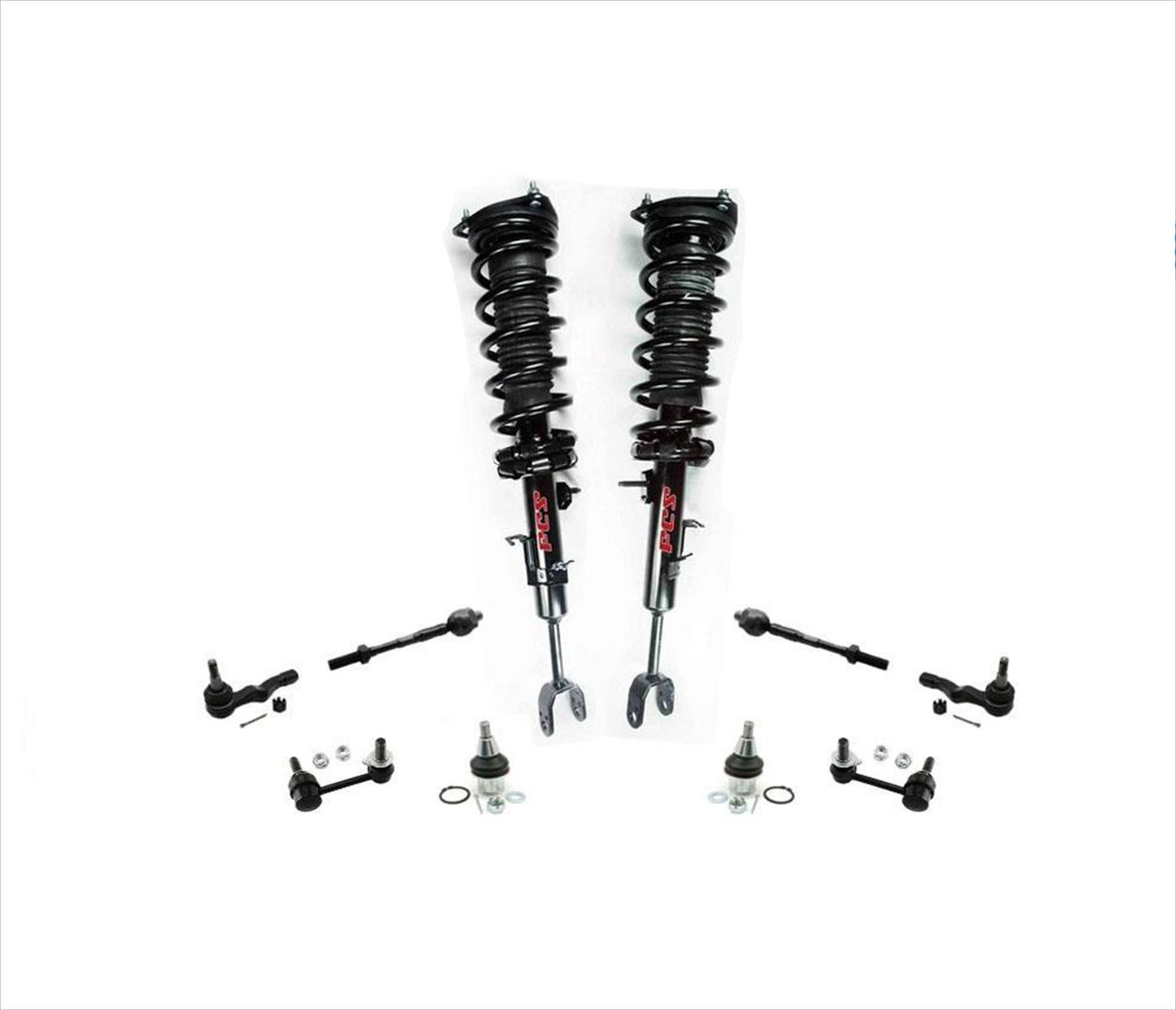 Front Spr Strut + Chassis 10PC 03-07 For Infiniti G35 Coupe Sport Suspension RWD