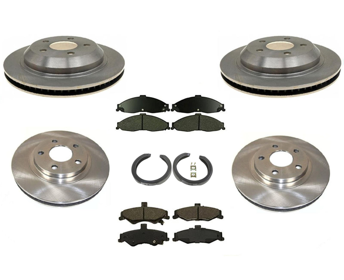 Rotors With Ceramic Pads Fits For 98-02 Camaro Z28 Firebird 4 Wheel Disc 7Pc