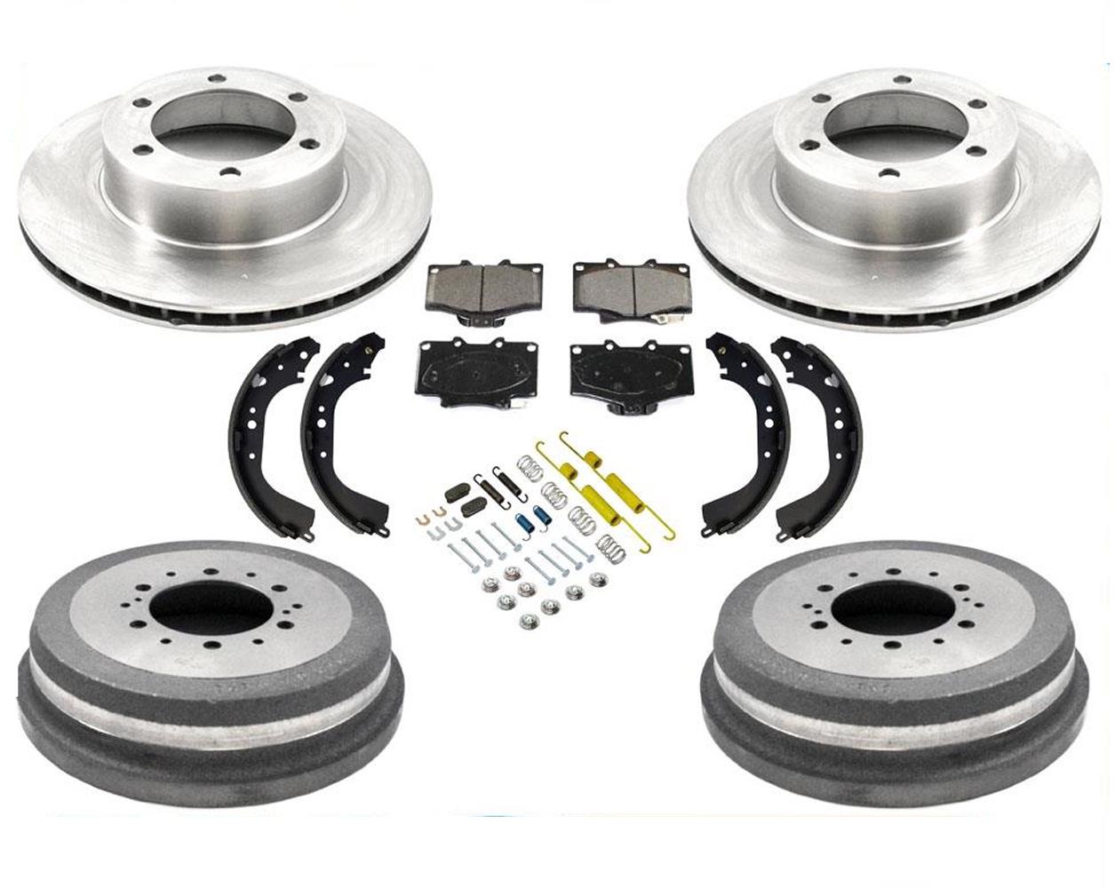 Rotors Drums Pads Shoes for Toyota 4Runner 3.4L 1997-2001 16 Rim w Larger 319MM