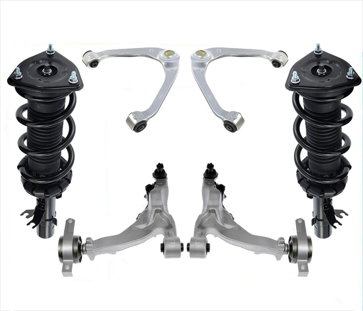 Front Struts & Upper & Lower Control Arms for 07-08 Infiniti G35X 4-Door AWD