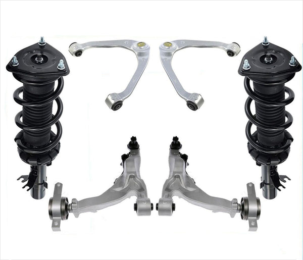 Front Struts & Upper & Lower Control Arms for 07-08 Infiniti G35X 4-Door AWD