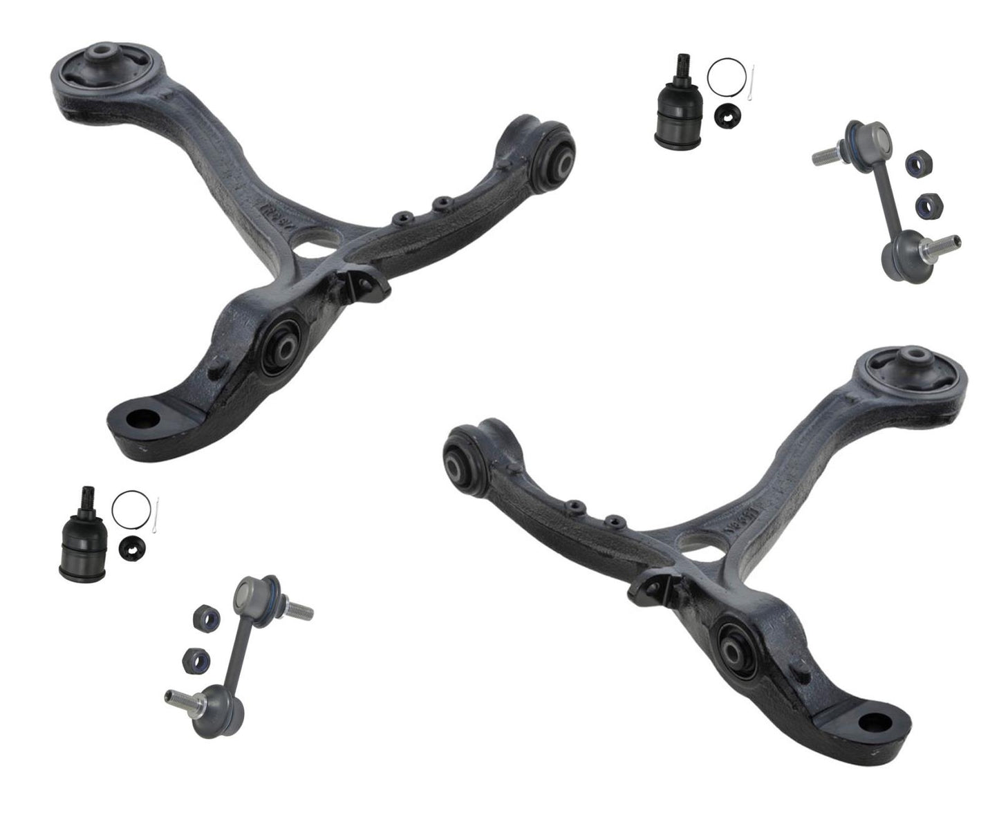 Bujes de brazos de control inferiores, juntas esféricas, se adapta a Accord 08-12 TSX 09-14, 6 piezas