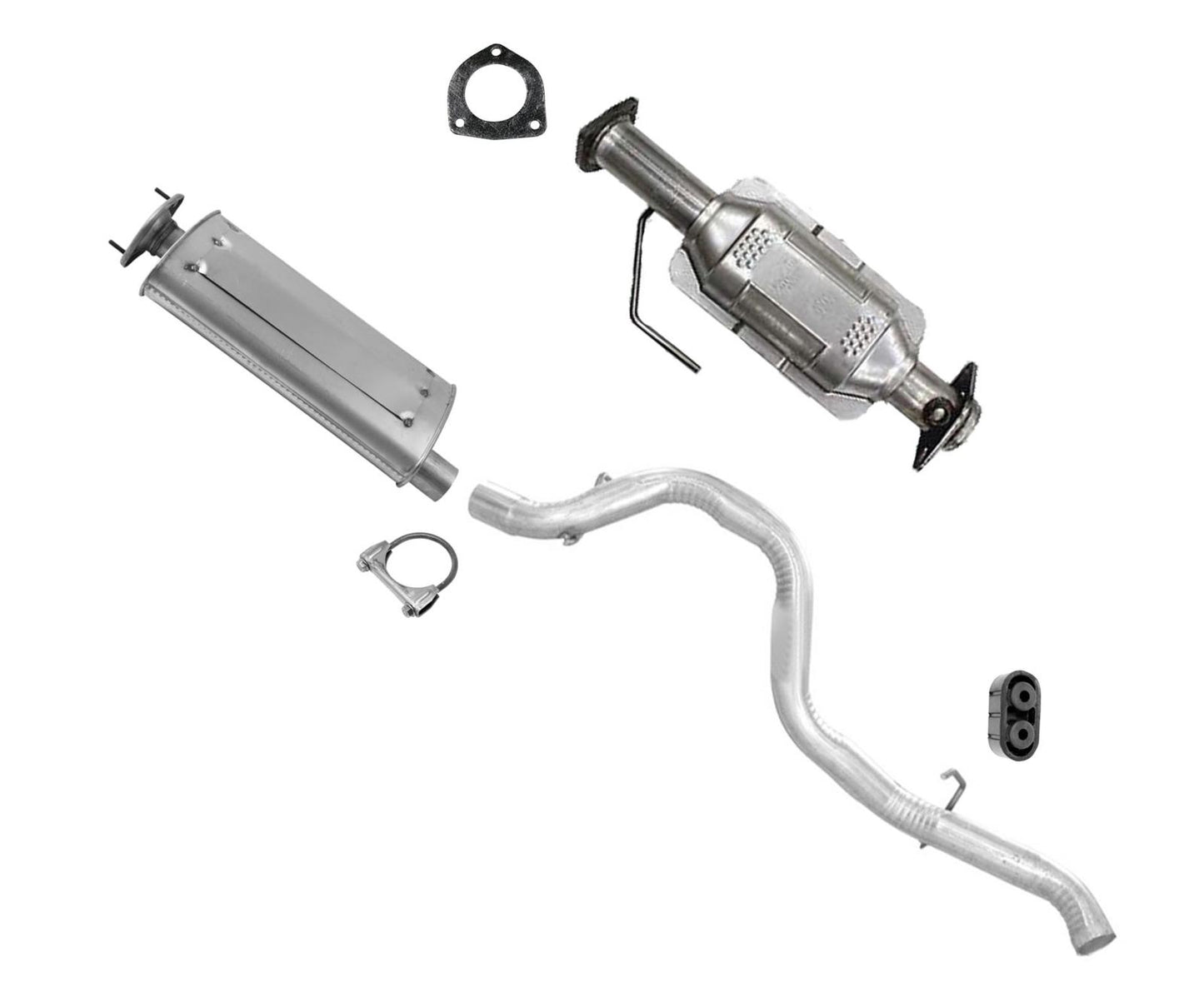 Para Jeep Wrangler 2001-2002 Silenciador y tubo de escape del convertidor catalítico medio