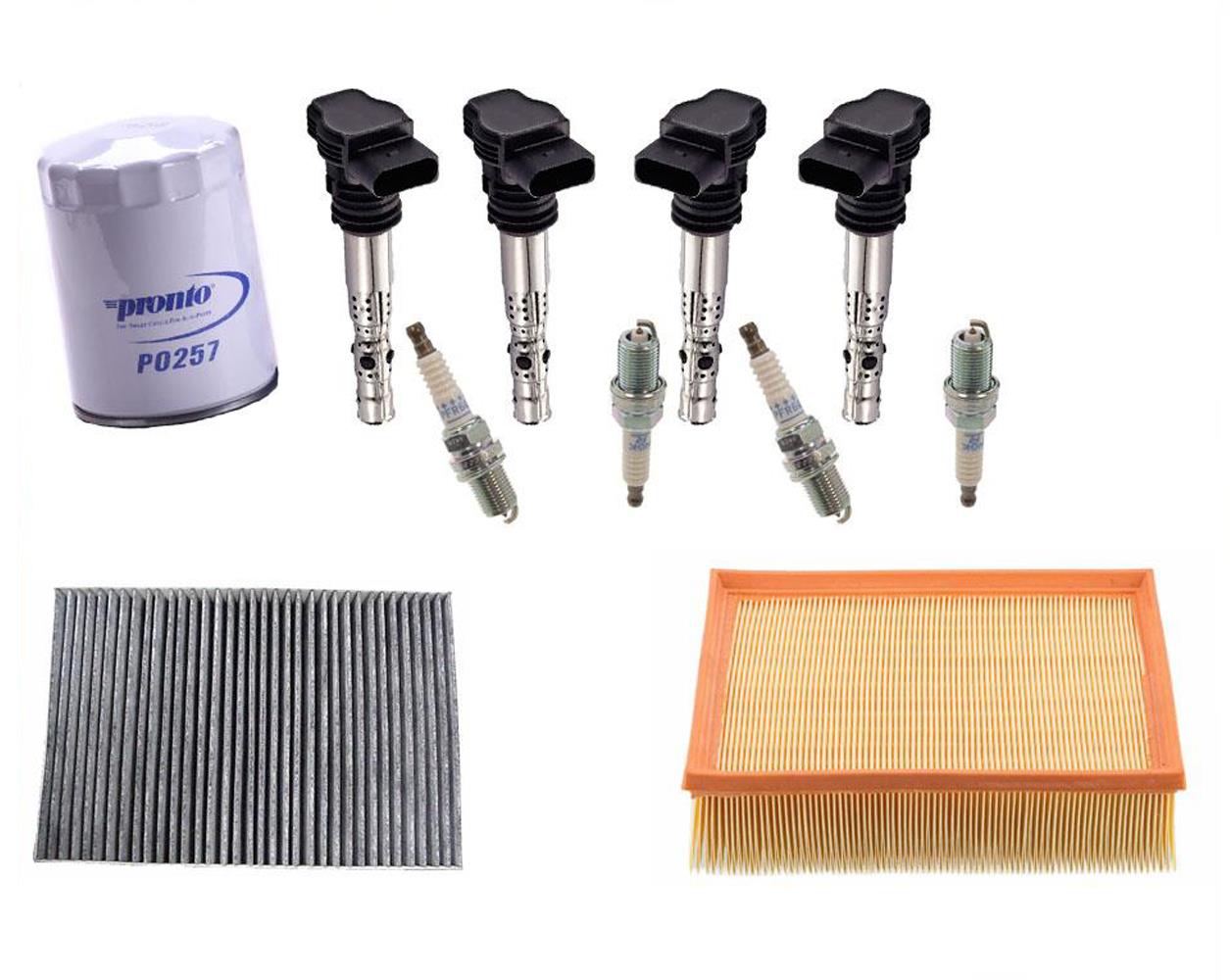 Bobinas nuevas de aire de cabina de aire de aceite con tapones de platino para Audi TT 1.8L Turbo 02-06