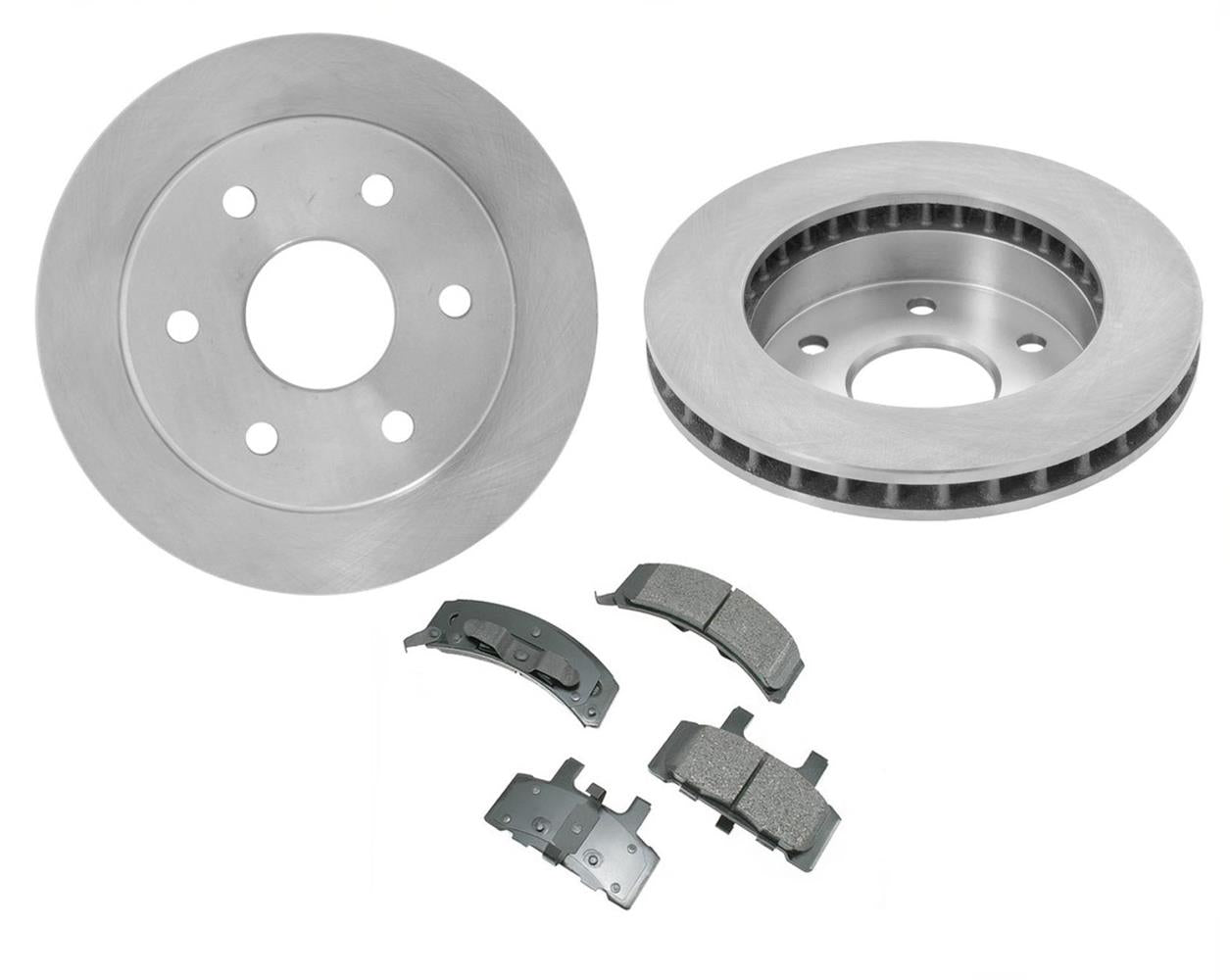 Fits 92-99 Tahoe 4 Wheel Drive V8 Gas Engine Front Brake Rotors Ceramic Pads