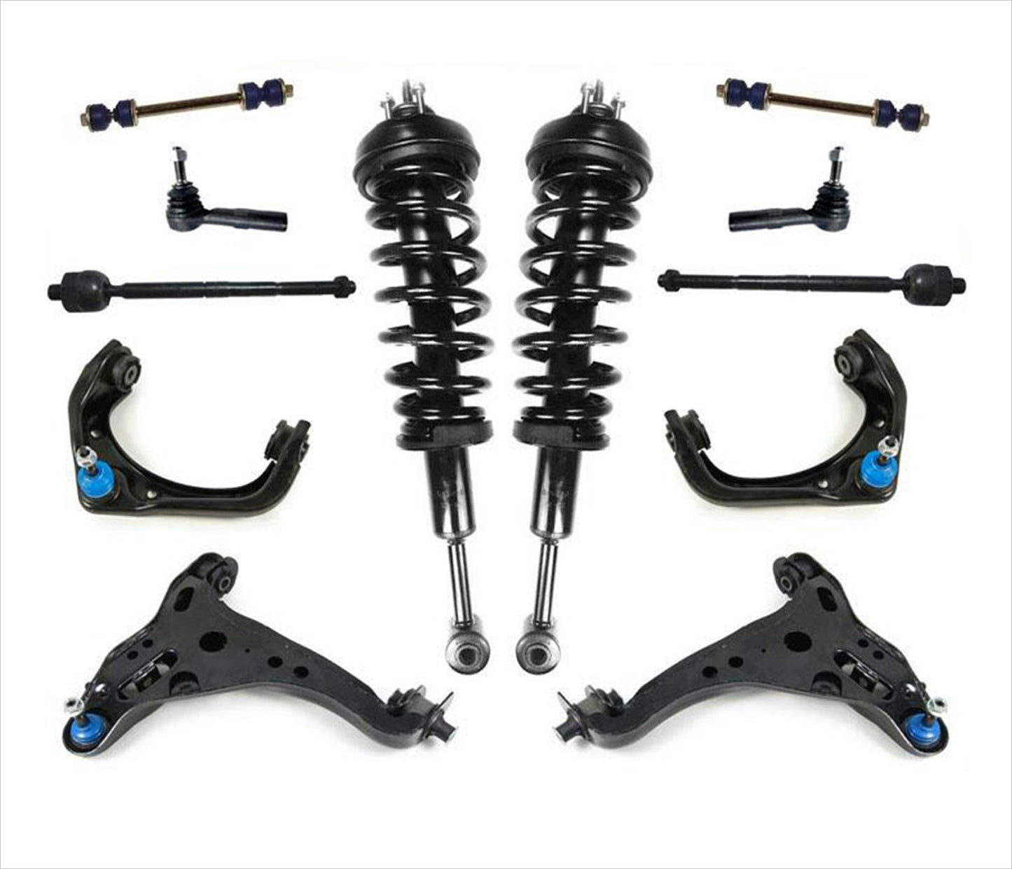 Fits 06-10 Explorer Frt Coil Spring Struts Control Arms Ball Joints Tie Rods 12P