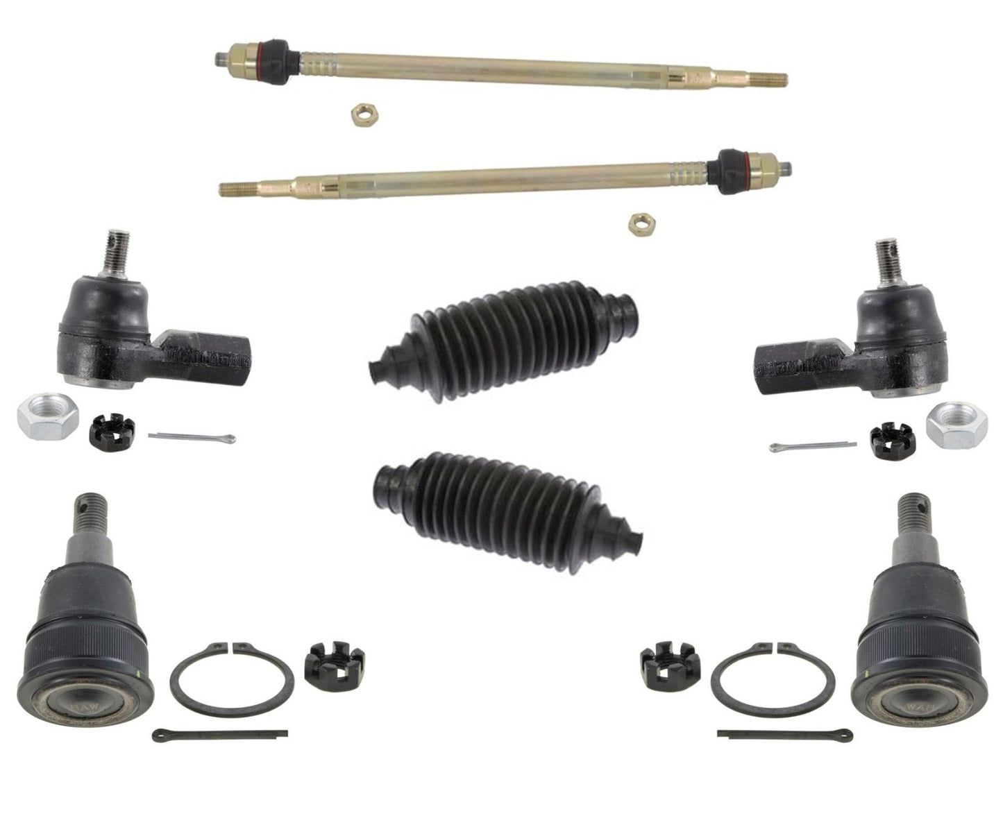 Inner Outer Tie Rods Lower Ball Joints Fits Honda 02-05 Civic SI 8 Pcs