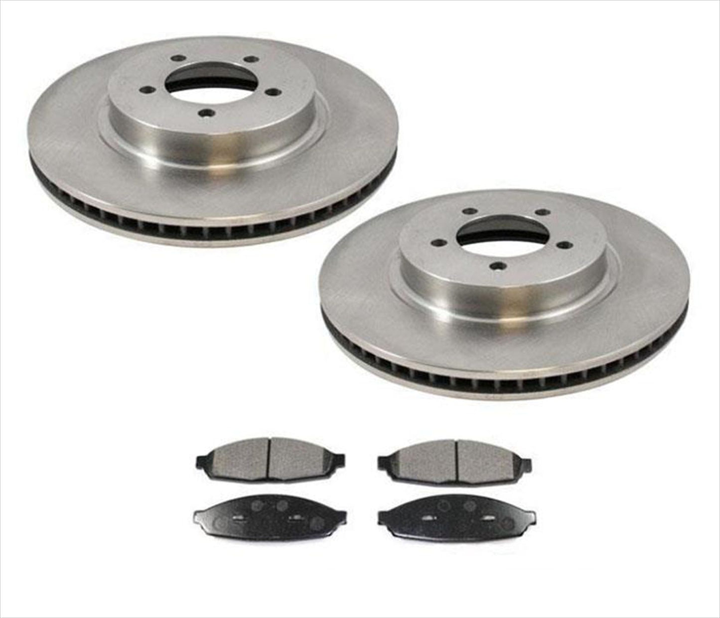 Fits For 2003-05 Lincoln Aviator (2) Front Brake Rotors & Metallic Pads