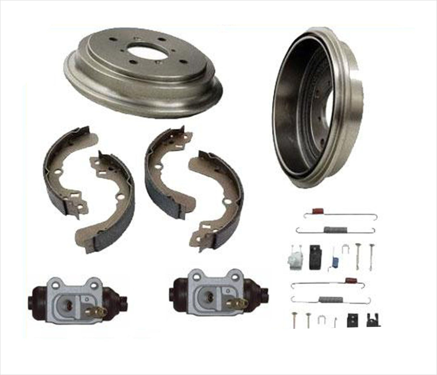 Rear Brake Drums Shoes Spring Kit Wheel Cylinder For 2002 2003 2007 Suzuki Aerio