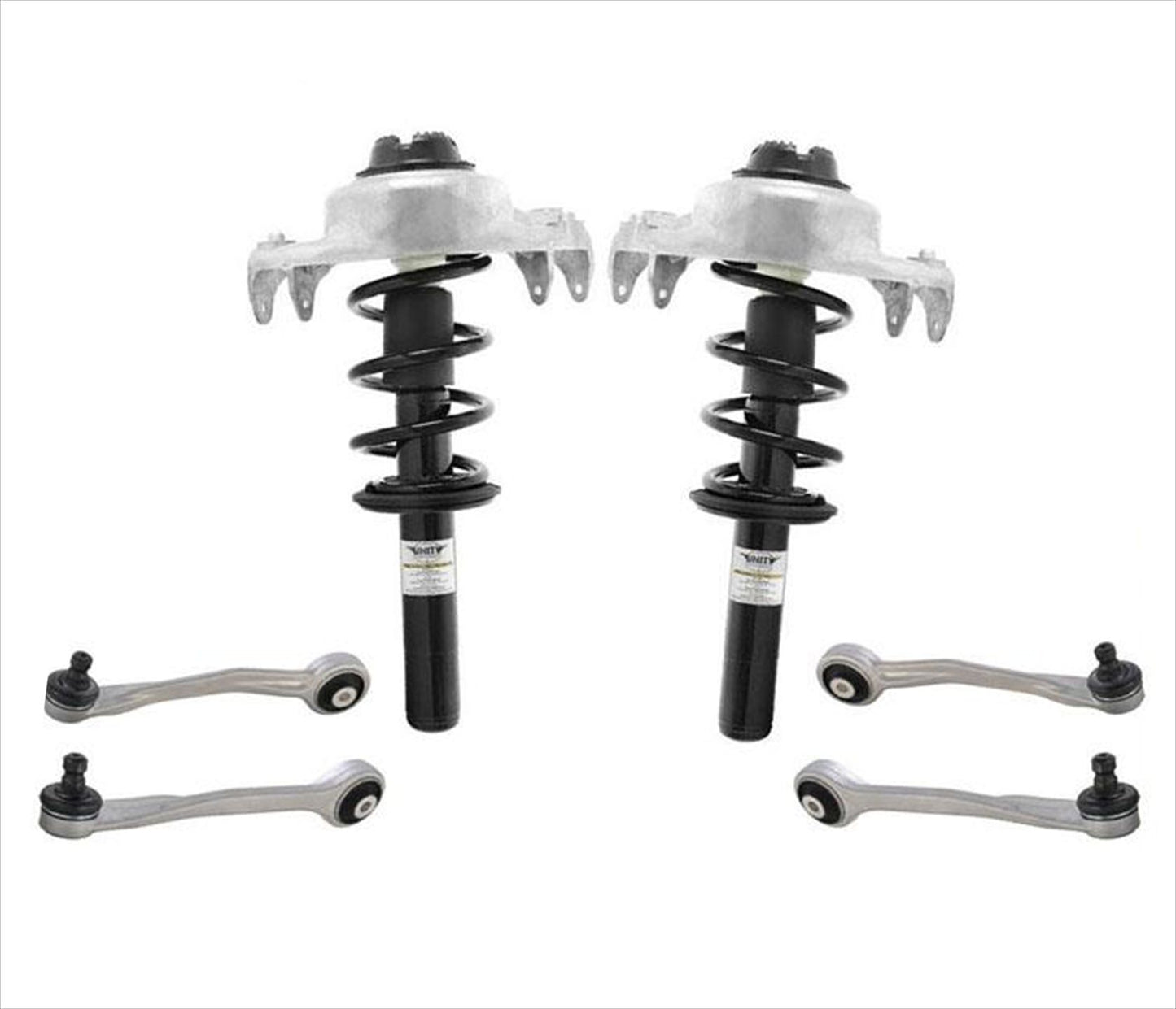 Front Non Electronic Coil Struts & Upper Control Arms for Audi A4 09-15 6pc Kit